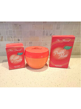 Too Faced Peach Bundle | hydrating mist, primer, & powder | NEW | SEALED